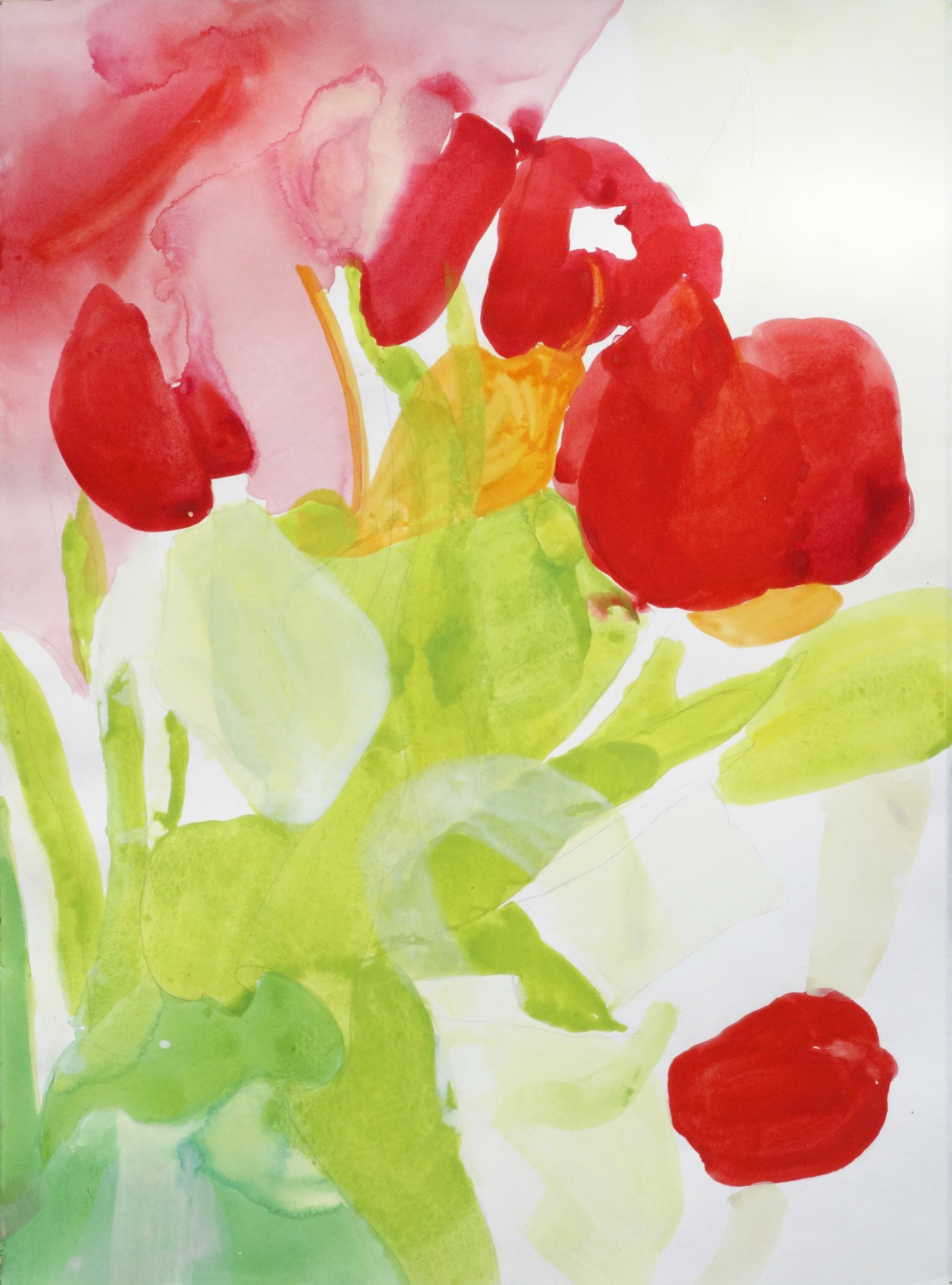 tulips painting by annabel roberts-mcmichael