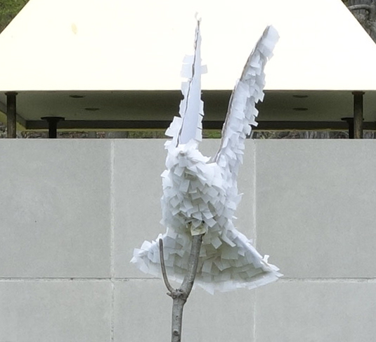 Dove sculpture by annabel roberts-mcmichael